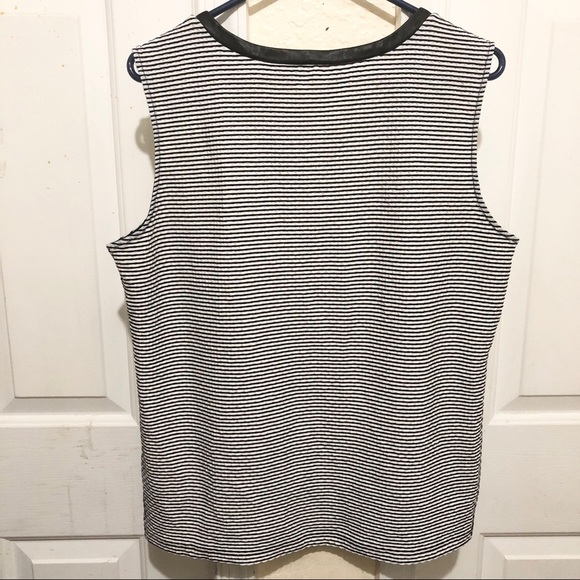 Calvin Klein Black and White Stripe Blouse - Picture 2 of 9